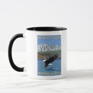 Weißkopfseeadler-Tauchen - Skagit Tal, Washington Tasse