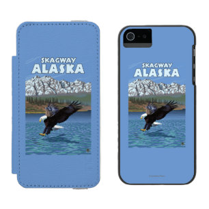 Weißkopfseeadler-Tauchen - Skagway, Alaska Incipio Watson™ iPhone 5 Geldbörsen Hülle
