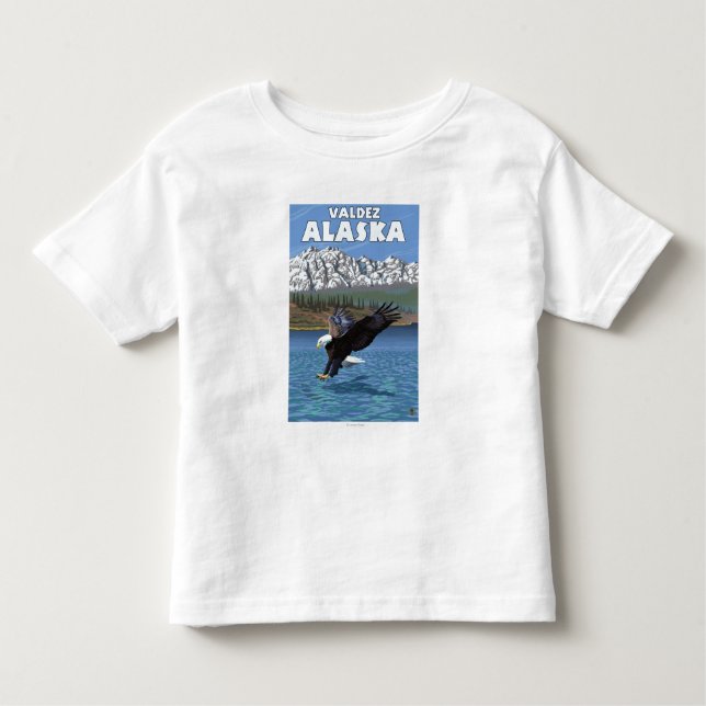 Weißkopfseeadler-Tauchen - Valdez, Alaska Kleinkind T-shirt (Vorderseite)