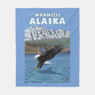 Weißkopfseeadler-Tauchen - Wrangell, Alaska Fleecedecke