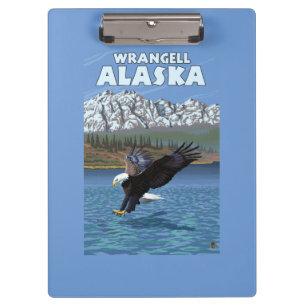 Weißkopfseeadler-Tauchen - Wrangell, Alaska Klemmbrett