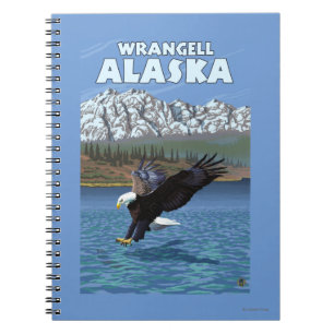 Weißkopfseeadler-Tauchen - Wrangell, Alaska Notizblock
