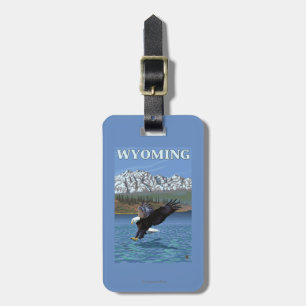 Weißkopfseeadler-Tauchen - Wyoming Gepäckanhänger