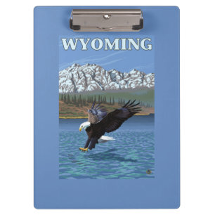 Weißkopfseeadler-Tauchen - Wyoming Klemmbrett