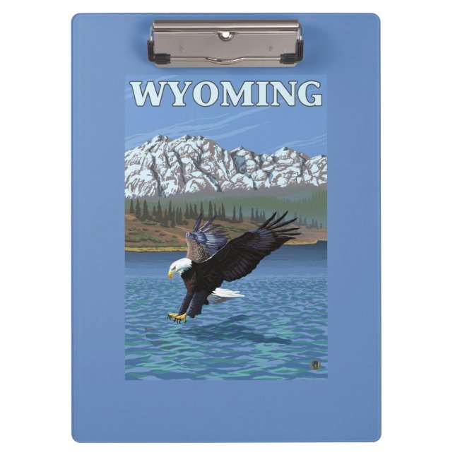 Weißkopfseeadler-Tauchen - Wyoming Klemmbrett (Vorderseite)