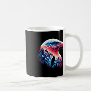 Weißkopfseeadler US-Flagge 4. Juli Patriotisches K Kaffeetasse