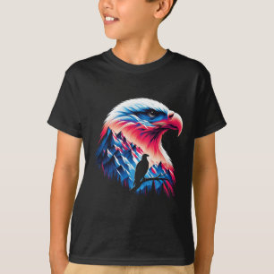 Weißkopfseeadler US-Flagge 4. Juli Patriotisches K T-Shirt