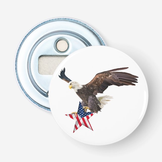 Weißkopfseeadler US-Flagge Flaschenöffner (Vorderseite)