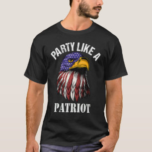 Weißkopfseeadler USA-Flagge 4. Juli Feiern Sie wi T-Shirt