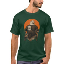 Weißkopfseeadler-Vintage-Illustration Anti-Trampo-