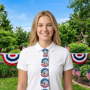 Weißkopfseeadler Vintage-Kunst Amerikanisch Patrio Krawatte