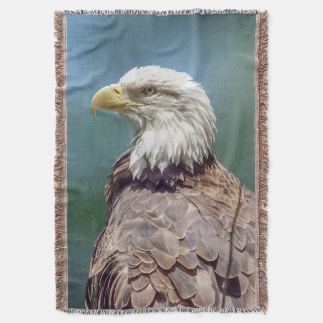 Weißkopfseeadler-Wurfs-Decke Decke (Vorderseite Vertikal)