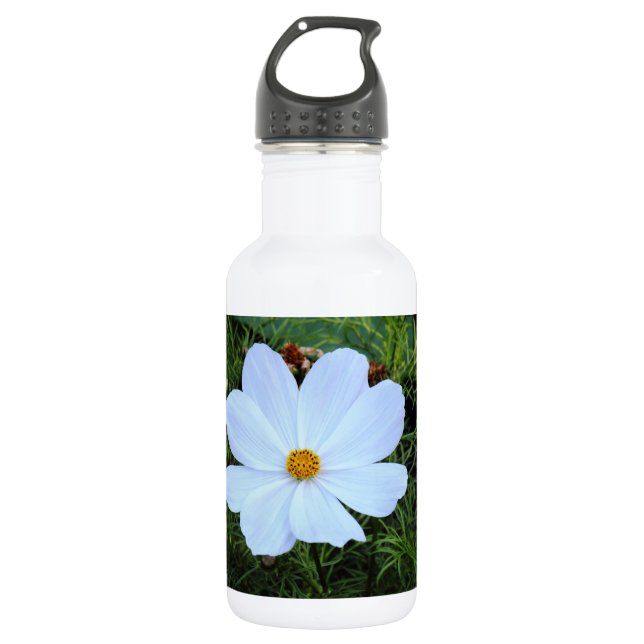 Weißkosmos Edelstahlflasche (Vorderseite)