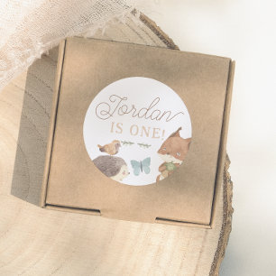 Weißlandtiere - Gender-Neutral-Geburtstagspartei Runder Aufkleber