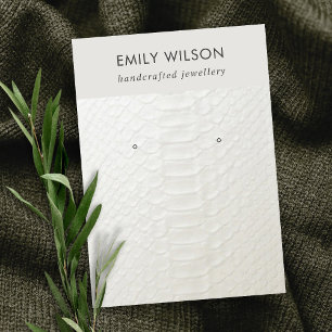 WEISSLEDERTEXTURE STUDIERT EARRING DISPLAD VISITENKARTE