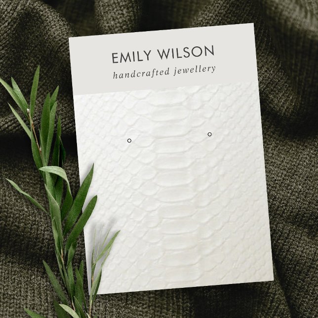 WEISSLEDERTEXTURE STUDIERT EARRING DISPLAD VISITENKARTE (Von Creator hochgeladen)