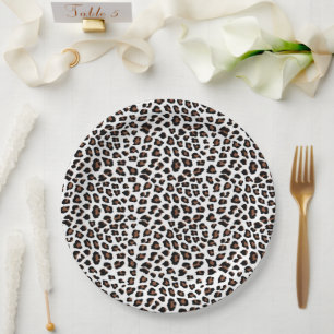 Weißleopard Pappteller