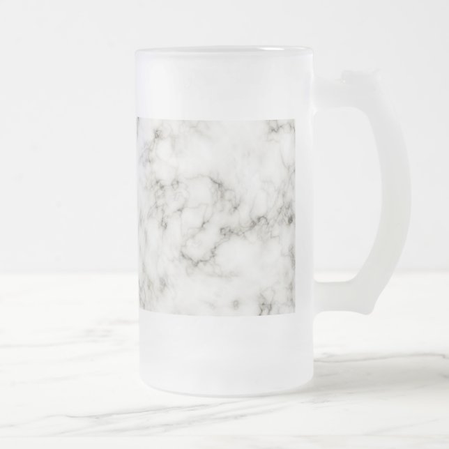 Weißmarmor Mattglas Bierglas (Rechts)