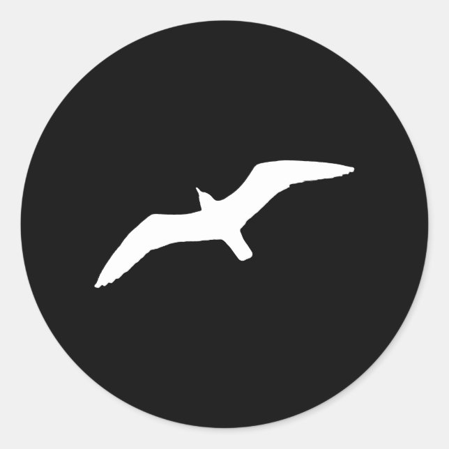 Weißmöwe Runder Aufkleber (Vorderseite)