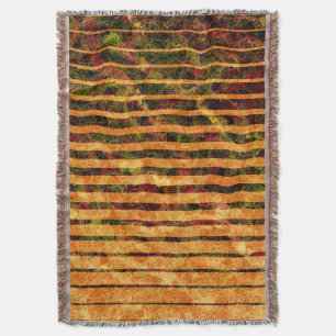 Weißorange Streifen und kleine Quadrate in Linien Decke