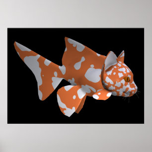 Weißorangefisch Poster