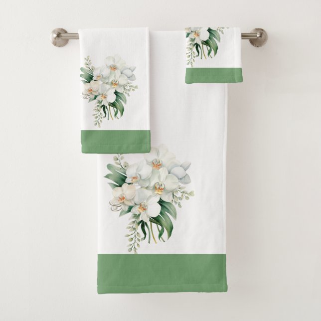 Weißorchid Badhandtuch Set (Insitu)