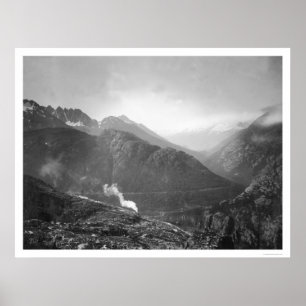 Weißpass Eisenbahn Zug Alaska 1910 Poster