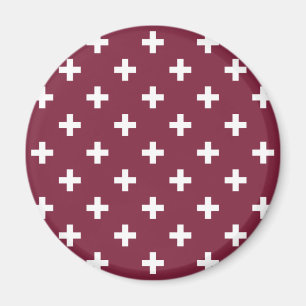 Weißpolka kreuzt auf Maulbeere Magnet