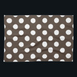 Weißpolka-Punkte auf braun Geschirrtuch<br><div class="desc">Weißpolka-Punkte auf braun</div>