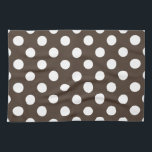 Weißpolka-Punkte auf braun Geschirrtuch<br><div class="desc">Weißpolka-Punkte auf braun</div>