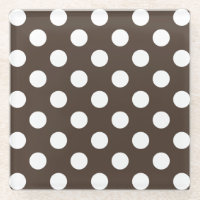 Weißpolka-Punkte auf braun