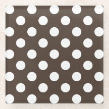 Weißpolka-Punkte auf braun