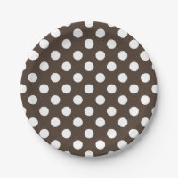 Weißpolka-Punkte auf braun