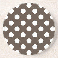Weißpolka-Punkte auf braun