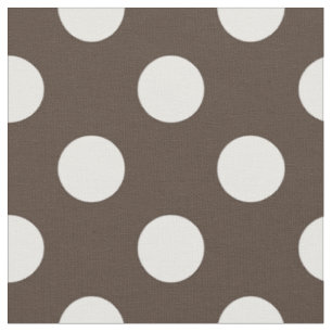 Weißpolka-Punkte auf braun Stoff
