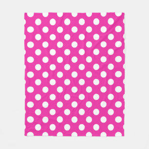 Weißpolka-Punkte auf Fuchsia Fleecedecke