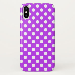 Weißpolka Punkte auf leuchtend lila Case-Mate iPhone Hülle