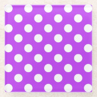 Weißpolka Punkte auf leuchtend lila