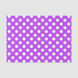Weißpolka Punkte auf leuchtend lila Seidenpapier
