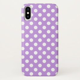 Weißpolka-Punkte auf Lila Case-Mate iPhone Hülle