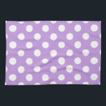 Weißpolka-Punkte auf Lila Handtuch<br><div class="desc">Weißpolka-Punkte auf Lila</div>