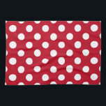 Weißpolka Punkte auf rot Handtuch<br><div class="desc">Weißpolka Punkte auf rot</div>