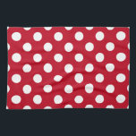 Weißpolka Punkte auf rot Handtuch<br><div class="desc">Weißpolka Punkte auf rot</div>