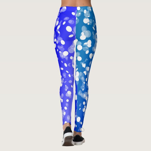 Weißpolka-Punkte Leggings (Rückseite)