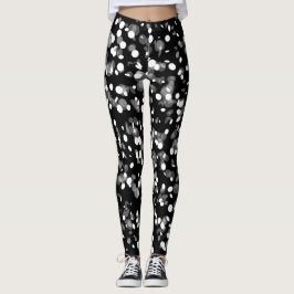 Weißpolka-Punkte Leggings