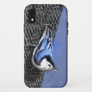 Weißreißer Nuthatch Malerei Original Vogelkunst Case-Mate iPhone Hülle