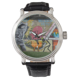 Weißrosa Abbildung des Fugens Armbanduhr
