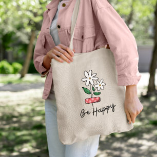 Weißrosa Blume ist ein schöner Taschentuch Tragetasche