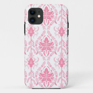 Weißrosa Damastmuster Case-Mate iPhone Hülle