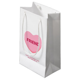 Weißrosa Gespräch Freund Herz Valentine Kleine Geschenktüte